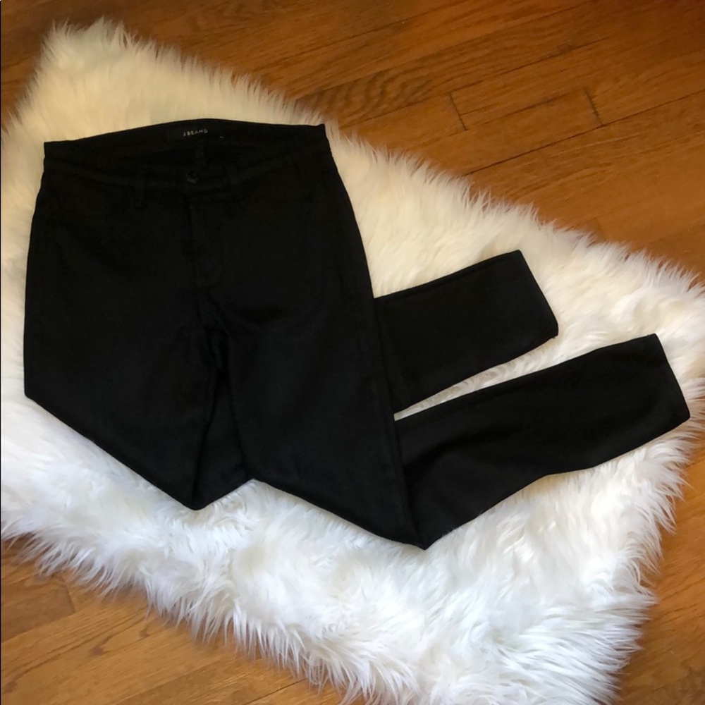 J Brand Super Skinny Lacquered Coated Jeans